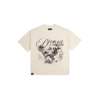 DM05 Old Map Boxy T-Shirt Cream เสื้อยืด