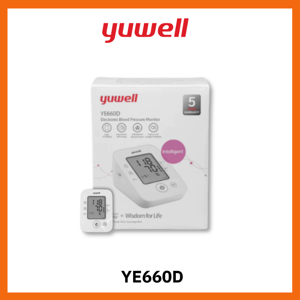 Yuwell Thailand Blood Pressure Monitor เครื่องวัดความดันโลหิต YE660D [5 ...