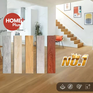 โปรโมชั่น Flash Sale : Homeplus 🏡 กระเบื้องยางลายไม้ มีกาวในตัว Vinyl Flooring PVC Sticker แผ่นปูพื้น หนา 2.0mm 36แผ่น5ตรม
