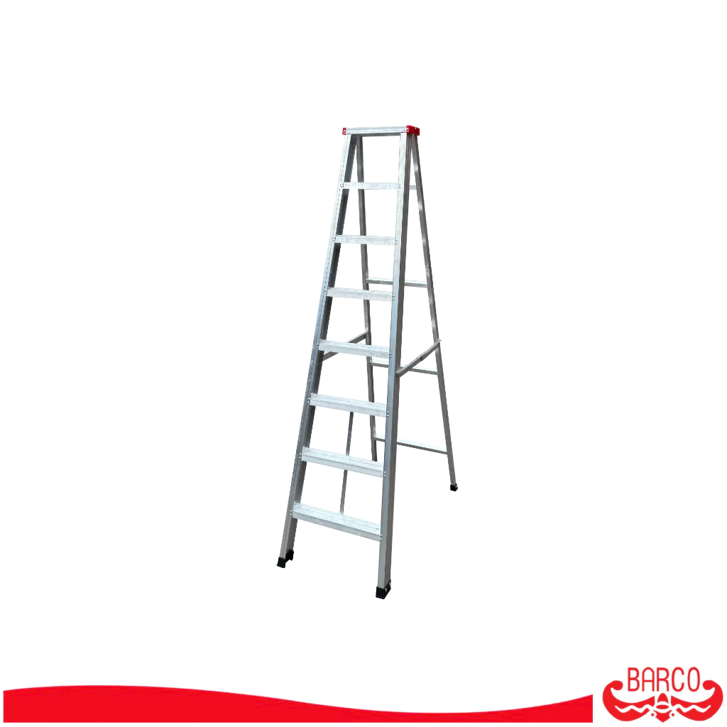 บันไดอลูมิเนียม BARCO LITE ขึ้นทางเดียว 8 ขั้น ความสูง 2.00 เมตร