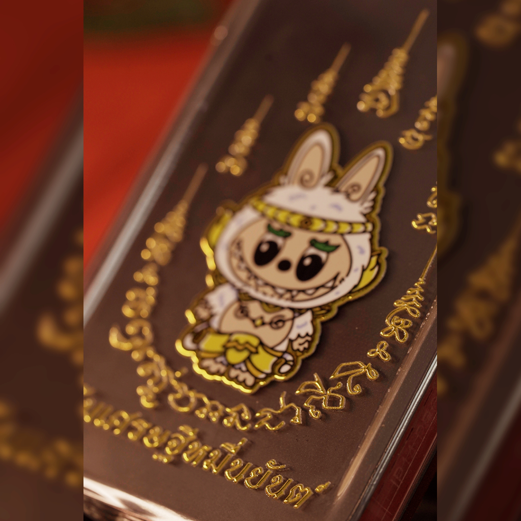สติ๊กเกอรืยันต์การ์ตูนน่ารักๆ พร้อมอักขระเพื่อเสริมสิริมงค…