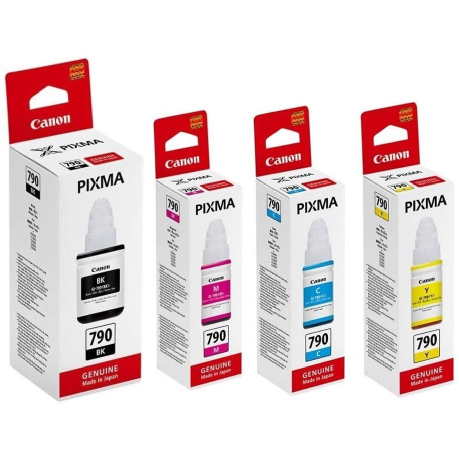 PRINTER INKS Canon GI-790 Ink Bottle Refill (Black/Cyan/Magenta/Yellow ...