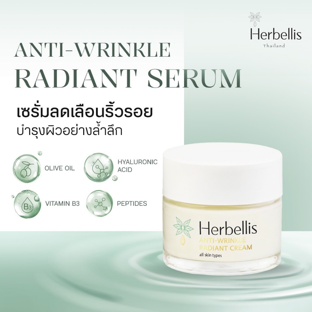 HERBELLIS ANTI-WRINKLE RADIANT CREAM (เฮอร์เบอร์ริช แอนตี้ริงเคิล ...