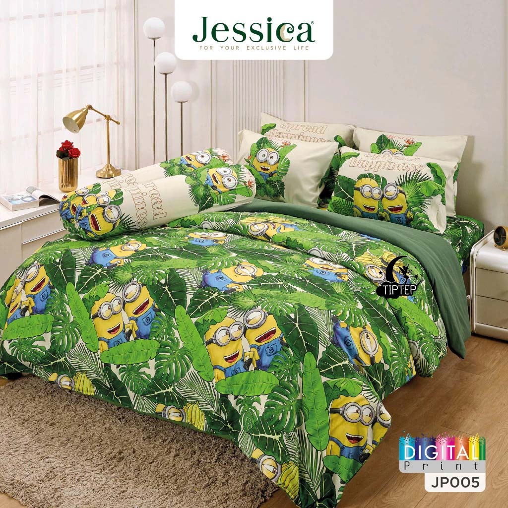 Jessica Digital Print JP005 ชุดผ้าปูที่นอน 3.5/5/6 ฟุต (ไม่รวมนวม ...