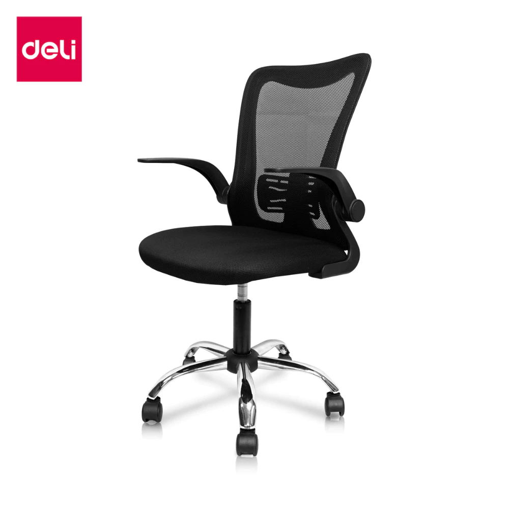 Deli เก้าอี้ทำงาน เก้าอี้ทำงานเพื่อสุขภาพ Ergonomic เก้าอี้สีดำ เก้าอี้สีขาว เก้าอี้สำนักงาน เก้าอี้พนักพิงต่ำ ประกันคุณภาพปรับสูง-ต่ำได้ อุปกรณ์สำนักงาน Office Chair ราคาดี