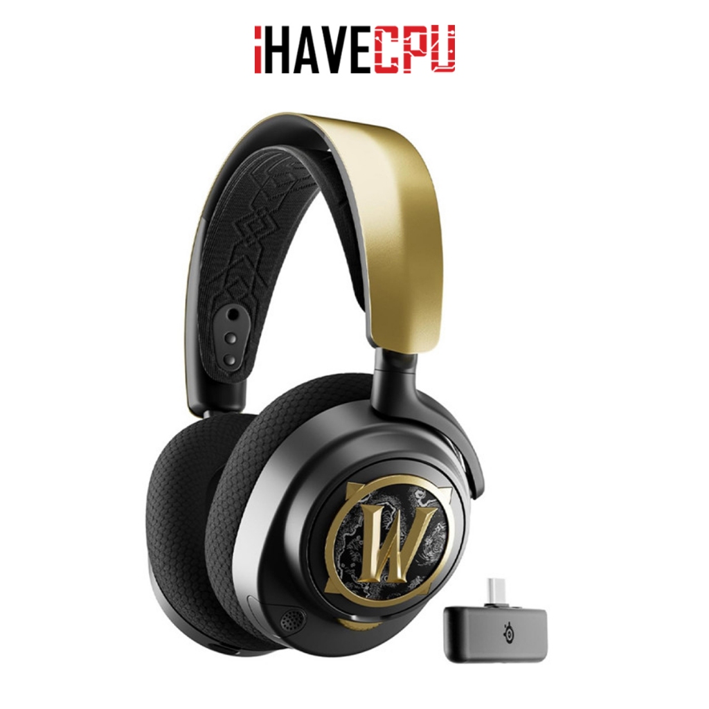 iHAVECPU HEADSET (หูฟัง) STEELSERIES ARCTIS NOVA 7 WIRELESS WORLD OF WARCRAFT (BLACK/GOLD