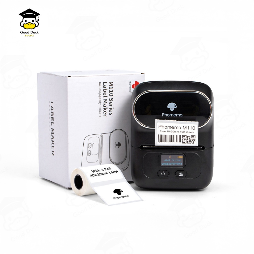 เครื่องปริ้นพกพา เครื่องปริ้นสติ๊กเกอร์ รุ่นM110 ไม่ใช้หมึก พิมพ์ใบปะ ...