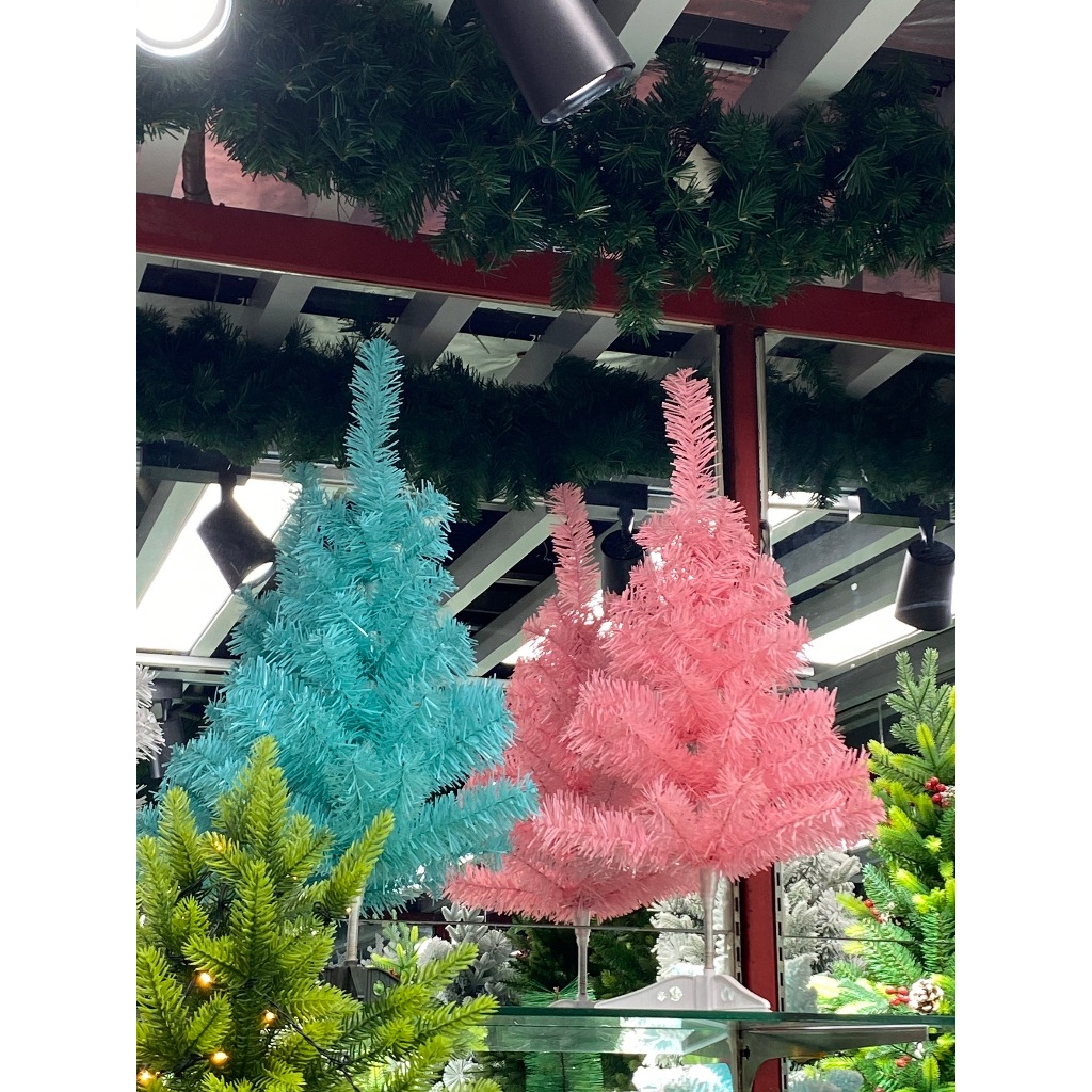 ส่งจากไทย🎄ต้นคริสต์มาส 60CM สีฟ้า สีชมพู ต้นคริสต์มาสปลอม ต้นไม้ปลอม ตกแต่งคริสต์มาส christmas tree 3485 3619