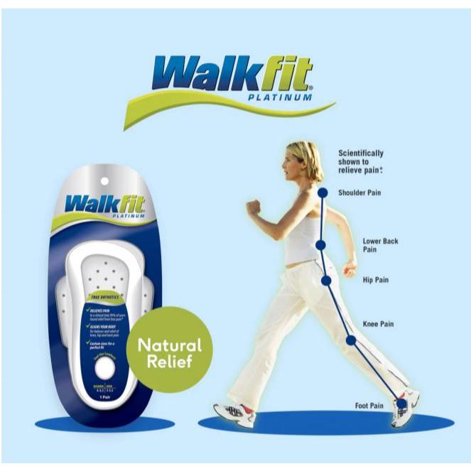 แผ่นพื้นรองเท้าสุขภาพ WalkFit Platinum Foot Orthotics Plantar Fasciitis ...