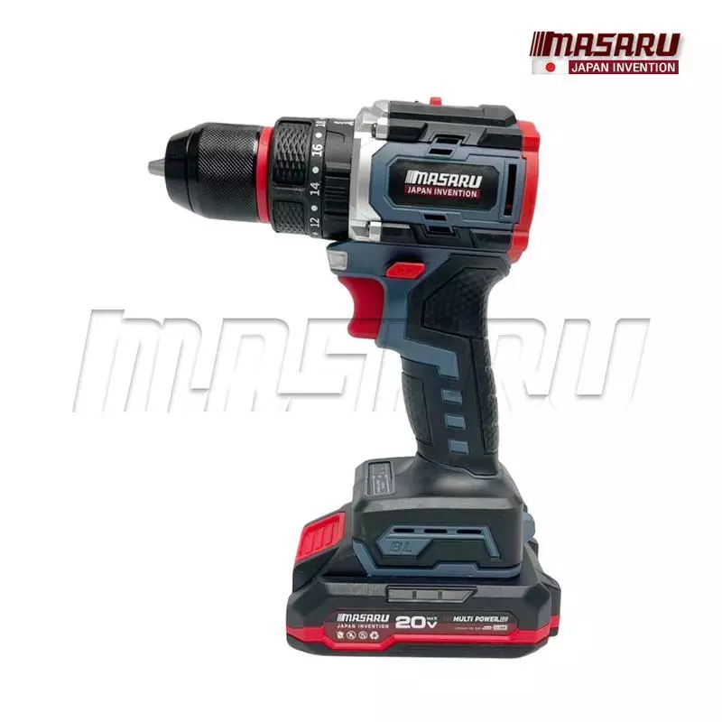 MASARU รุ่น SCDH-125 แรงบิด 60 N.m สว่านกระแทกไร้สาย 3 ระบบ มอเตอร์ Brushless พร้อม ดอกสว่าน อุปกรณ์ครบกล่อง สว่านไฟฟ้า