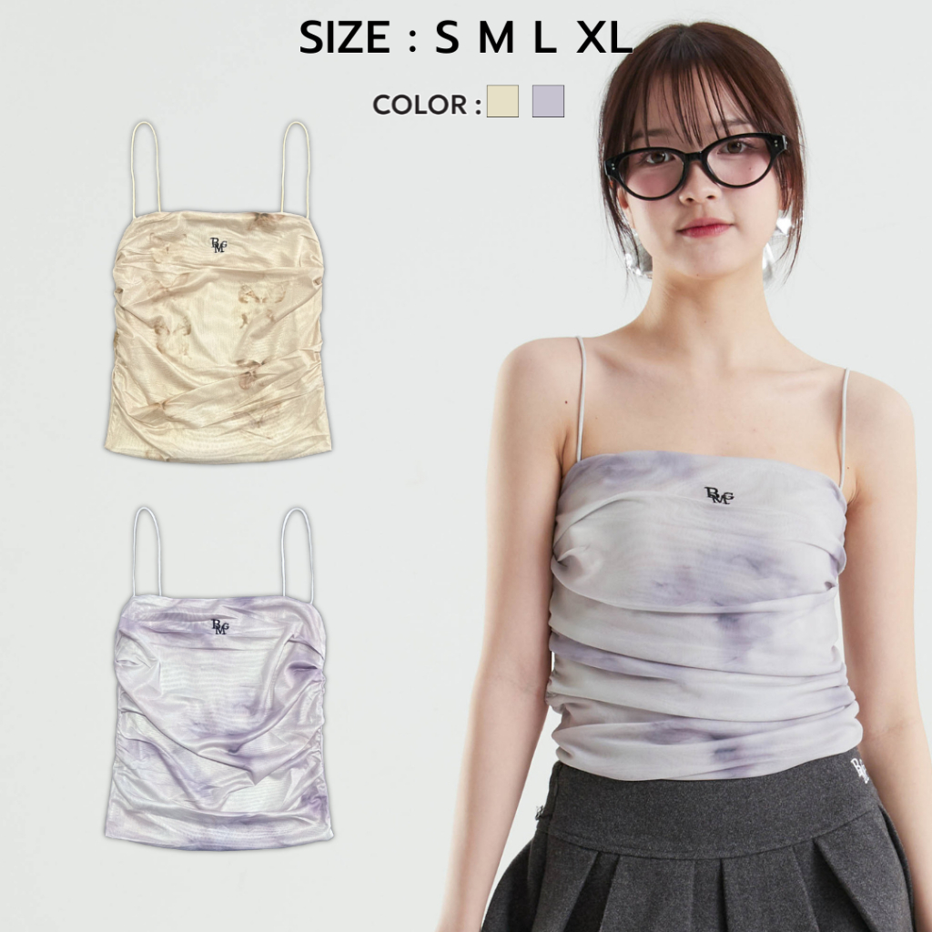 Bemingtop768(S-XL) - Hanie Top สายเดี่ยวสายฝอ ลวดลายวินเทจ | Shopee ...