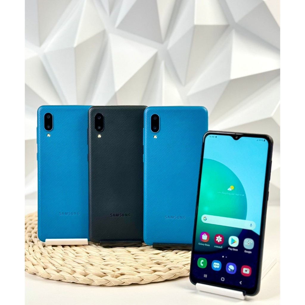 Samsung A02 โทรศัพท์มือสองพร้อมใช้งานสภาพสวย(แถมชุดชาร์จ) | Shopee Thailand