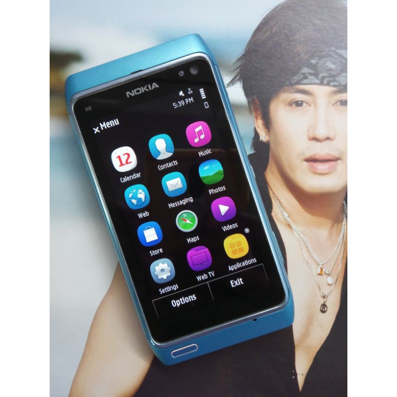 Nokia N8 เครื่องสีฟ้า สมบูรณ์เต็มระบบ | Shopee Thailand