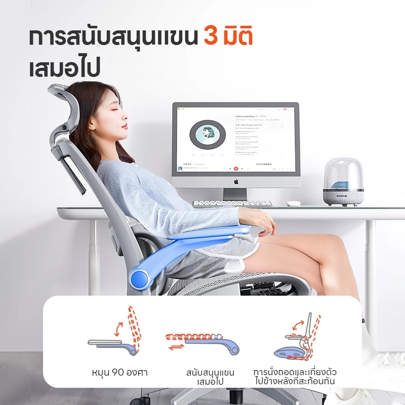Xpanse รุ่น W202 เก้าอี้สุขภาพ Ergonomic รองรับเอวและปรับท่าทาง ฟังก์ชั่นครบครันเพื่อการทำงานที่สบายและมีประสิทธิภาพสูงสุด