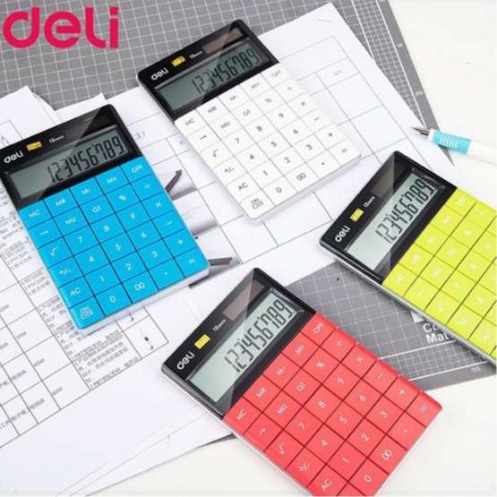 Deli 1589 Fancy Calculator เครื่องคิดเลขแฟนซี สีฟ้า พร้อมจัดส่ง ...