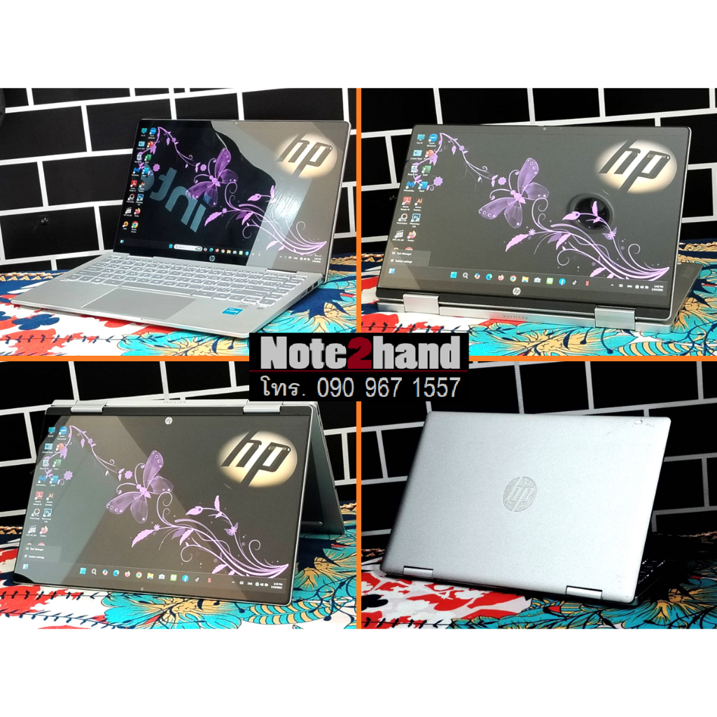 โน๊ตบุ๊คมือสอง HP Core i3-1215U จอทัชสกรีน14”IPS แรม8+NVMe.512+การ์ดจอ ...