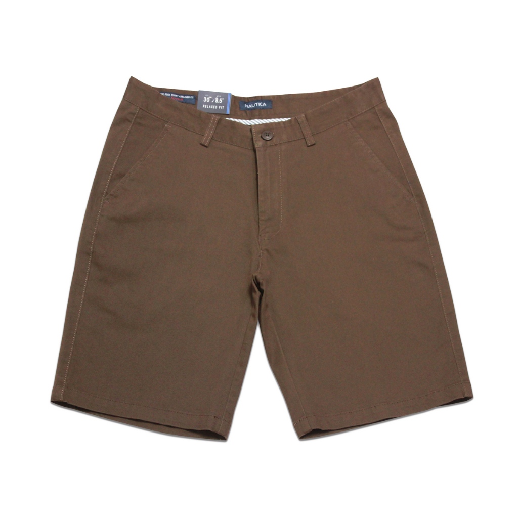 NAUTICA SHORT PANTS กางเกงขาสั้น B47000-2CZ น้ำตาลเข้ม | Shopee Thailand