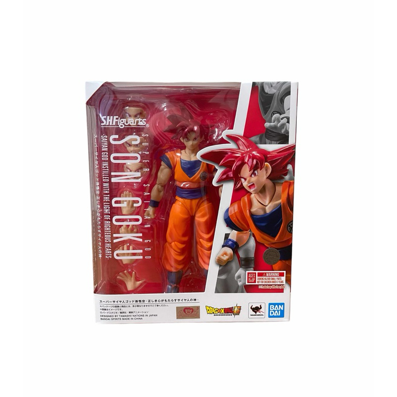 Bandai S.H.Figuarts Super Saiyan God Son Goku -Saiyan God Instilled ...