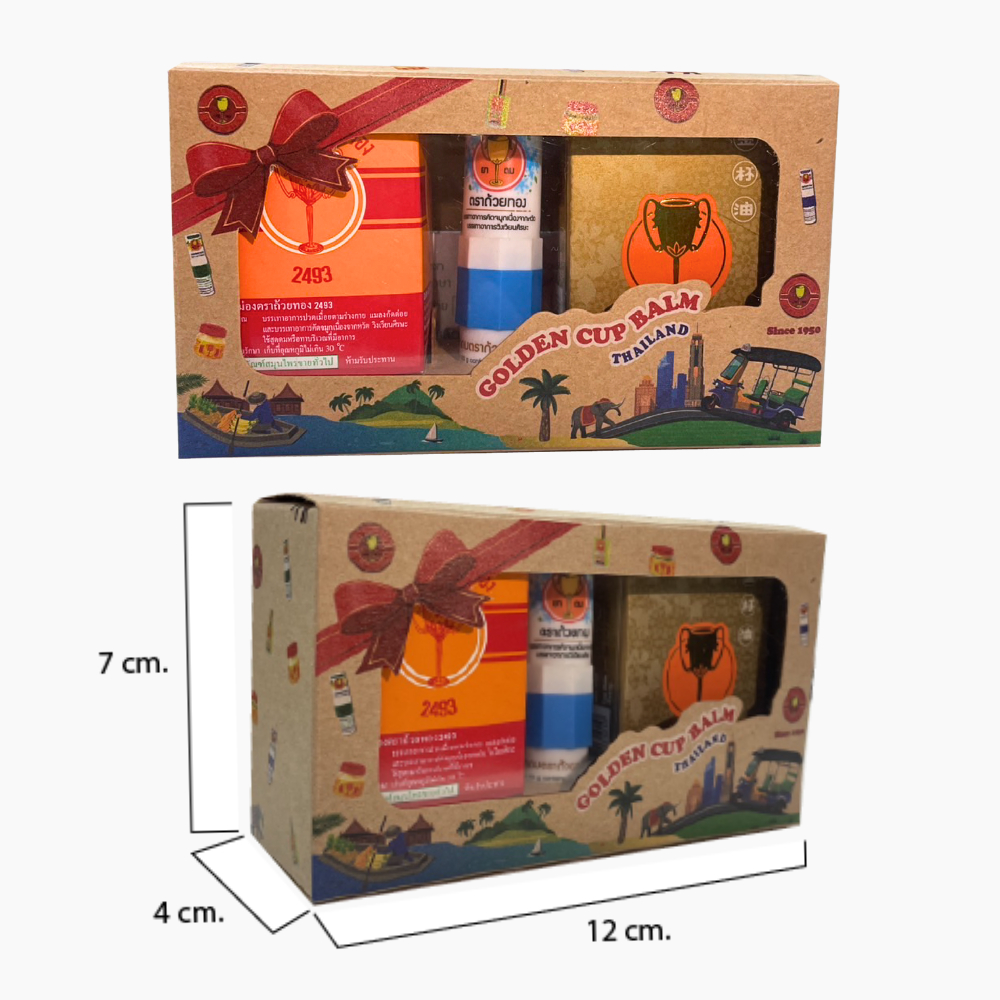 Gift Box Set Inhaler | กล่องของขวัญ ยาดมตราถ้วยทอง (หลอดฟ้า) | Shopee ...