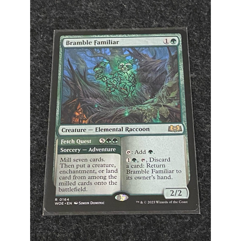 [MTG][WOE] Wilds of Eldraine: Bramble Familiar การ์ดแท้ Magic The ...