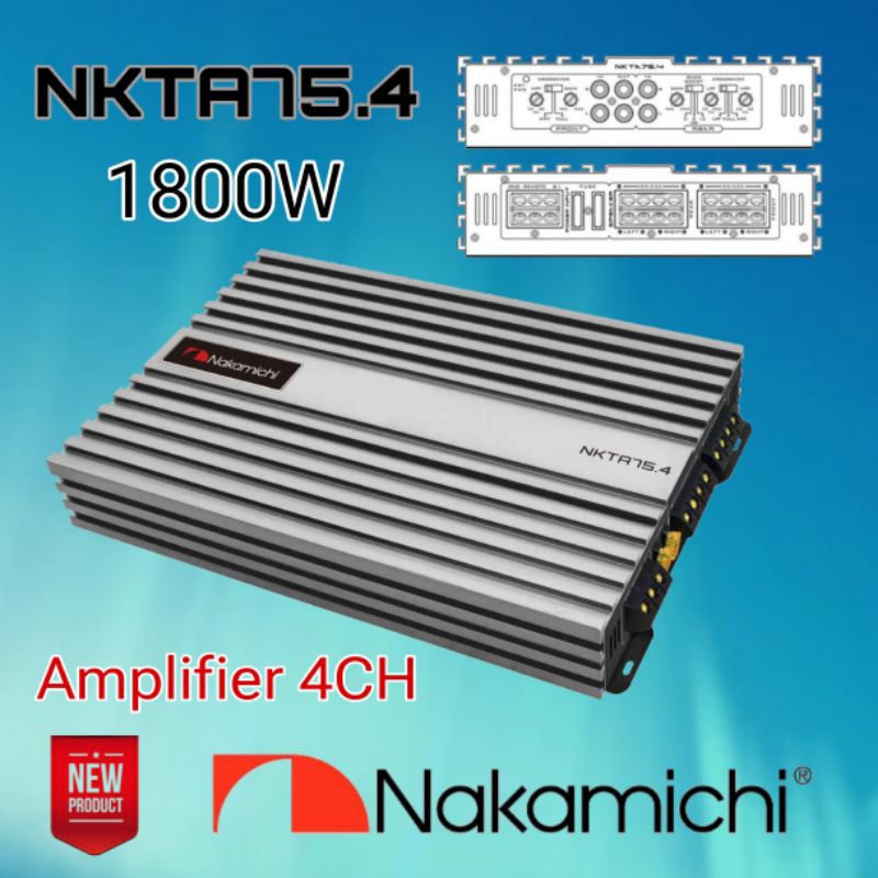 NAKAMICHI NKTA75.4 Power Amp 4 CH เหมาะสำหรับขับลำโพง ชุดหน้า/หลัง