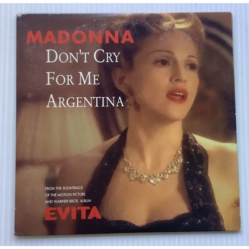 CD ซีดีเพลงวินเทจ Madonna Don't Cry For Me Argentina 4 Tracks Single CD ...