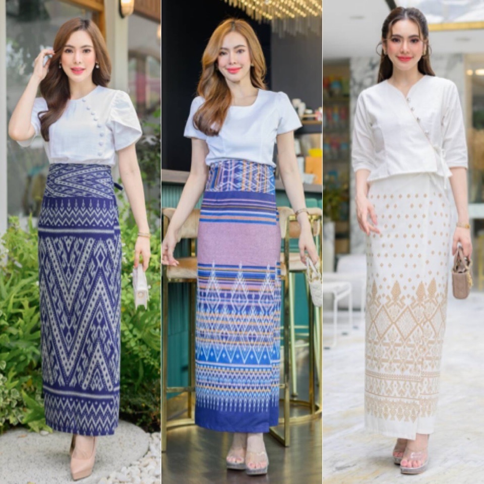 ผ้าถุงลายลิซ่า ผ้าฝ้ายเชียงใหม่ เย็บสำเร็จพร้อมใส่สวยมาก