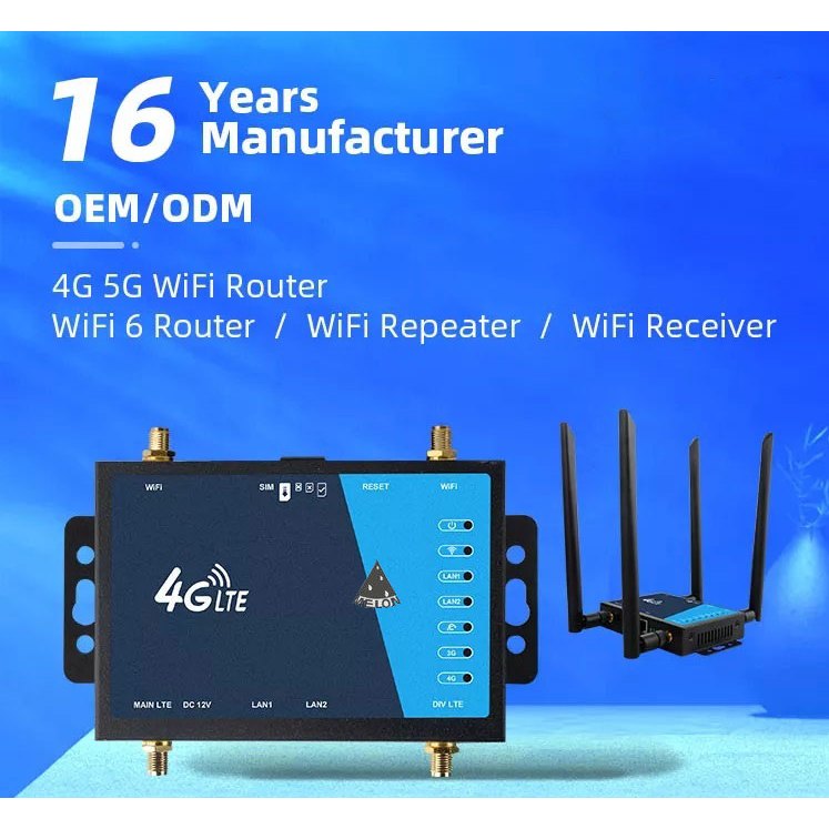 4G Router 300Mbps 4 เสา SMA Port ถอด เปลี่ยน เสา ภายนอกได้ Industrial ...