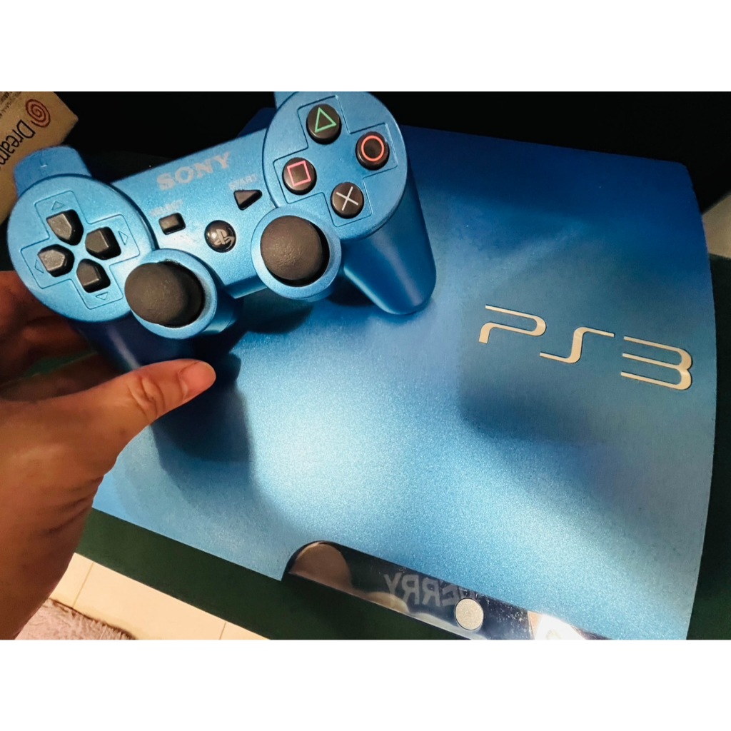 Playstation 3 สีพิเศษพร้อมเล่น Splash Blue Slim สภาพแจ่มๆสีสวยมาก ...