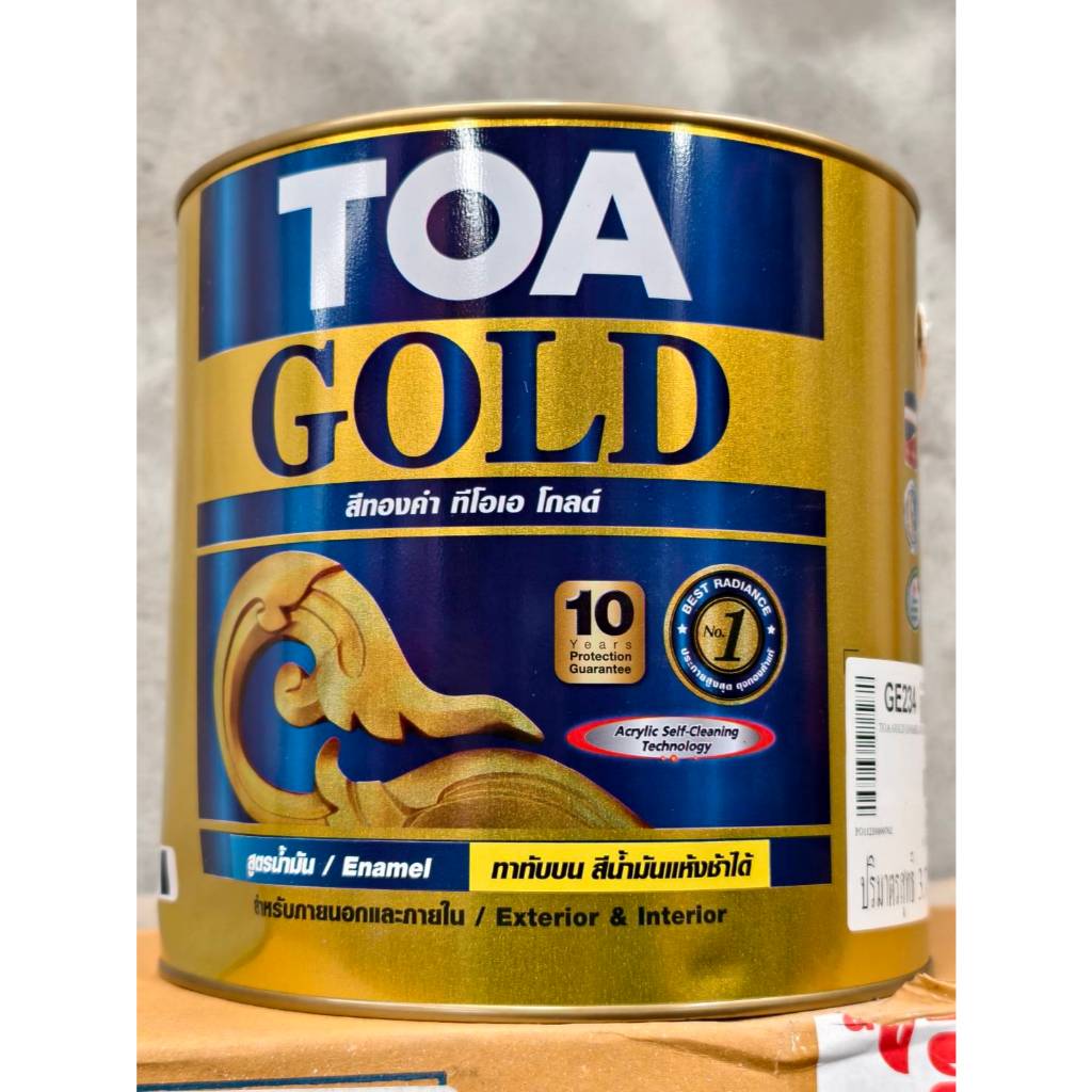 สีทองคำ TOA GOLD สูตรน้ำมัน ทีโอเอ โกลด์ (3.78 ลิตร) GE234 ทองสวิส ...