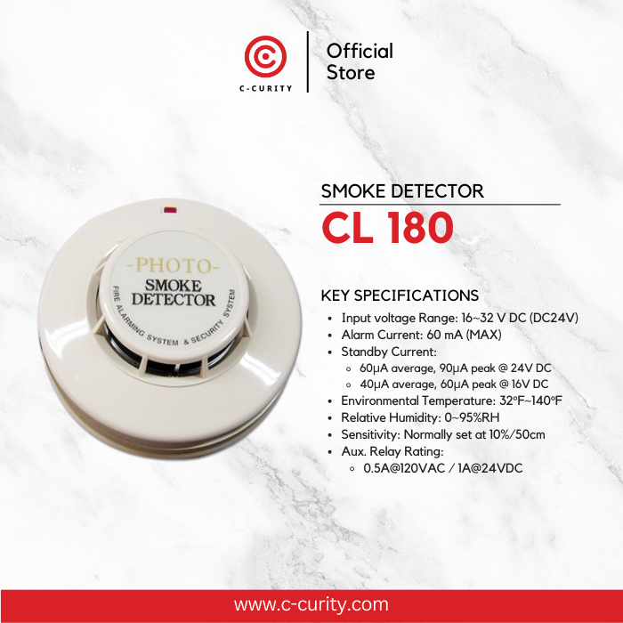 C-CURITY CL180 Smoke Detector อุปกรณ์ตรวจจับควัน | Shopee Thailand