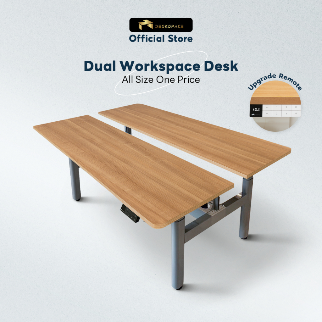 (Pre-Order 7-14 วัน) DESKSPACE โต๊ะปรับระดับไฟฟ้า Dual Workspace Desk ...