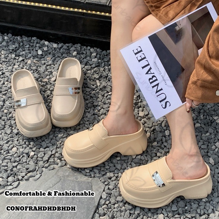 รองเท้าสไตล์เกาหลี sunbalee สูง 6 cm สีพื้นน่ารัก