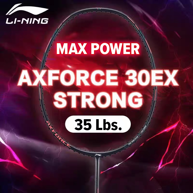 ไม้แบดมินตัน Li Ning AxForce 30 Ex-Strong แถมเอ็น ซอง กริปยาง ประกัน ...