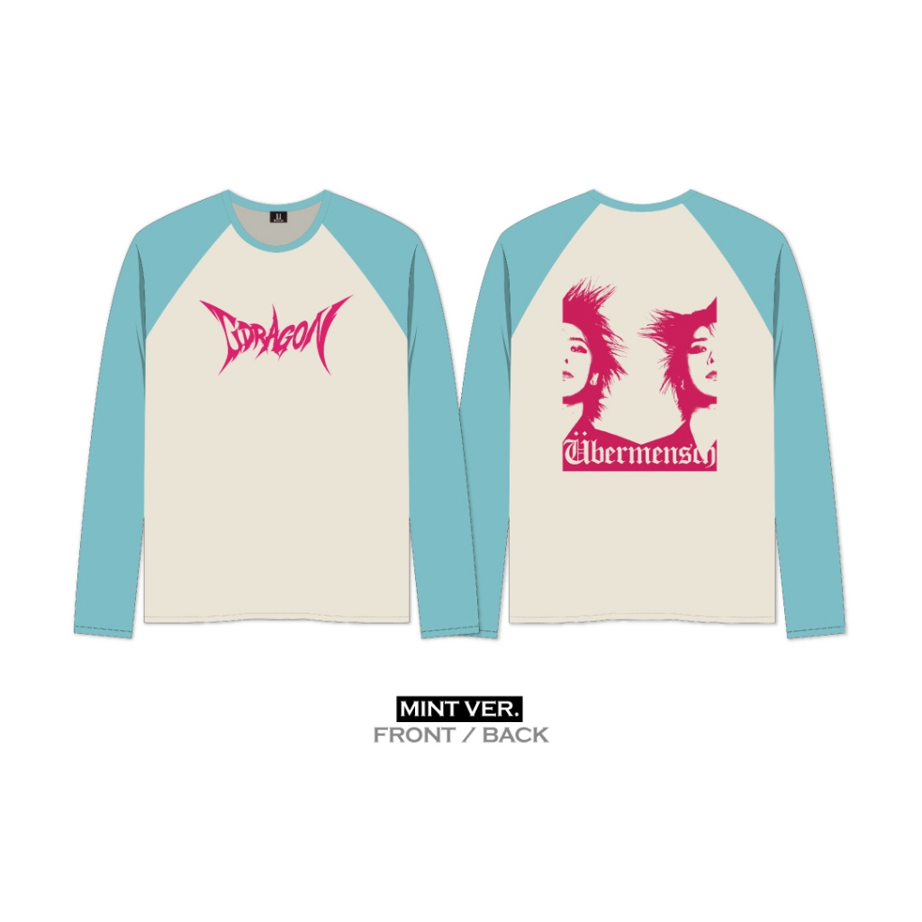 新品G-DRAGON 2025 T-Shirt Mint ロンT พร้อมส่ง] G-DRAGON 2025 WORLD TOUR [Übermensch] OFFICIAL MD (GD