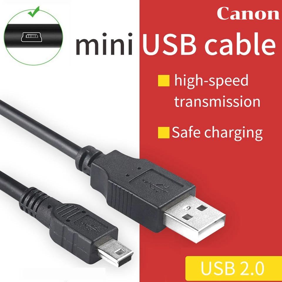 สายชาร์จสําหรับกล้อง Canon แบบรูเล็ก Mini USB 5 pin | Shopee Thailand
