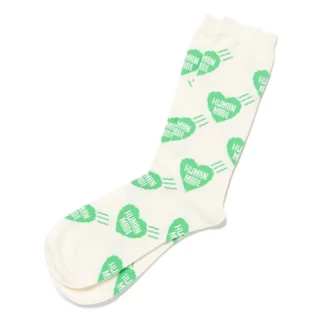 HUMAN MADE HEART SOCKS - GREEN LOGO