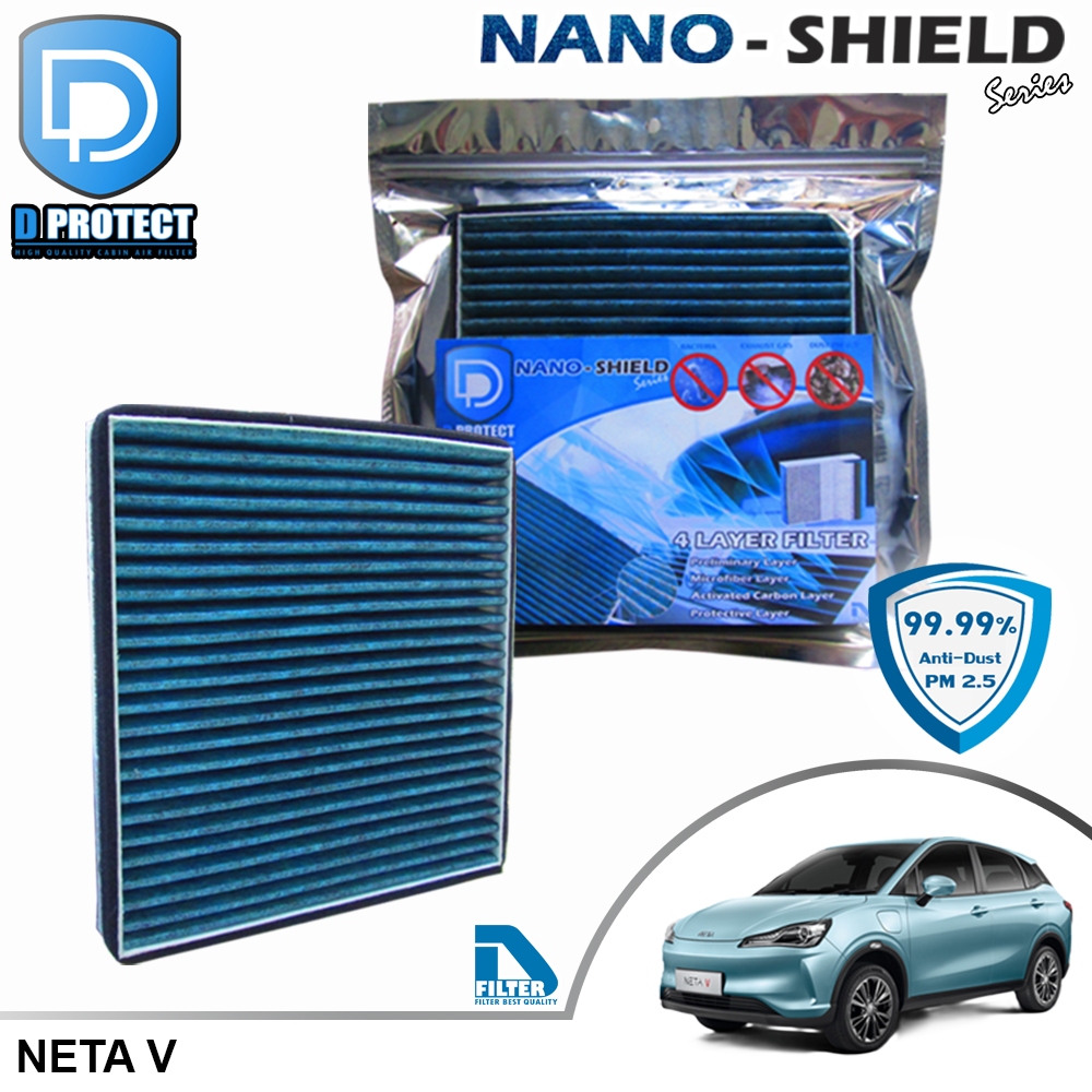 กรองแอร์ Neta V สูตรนาโน (Nano-Shield Series) By D Filter (ไส้กรองแอร์ ...