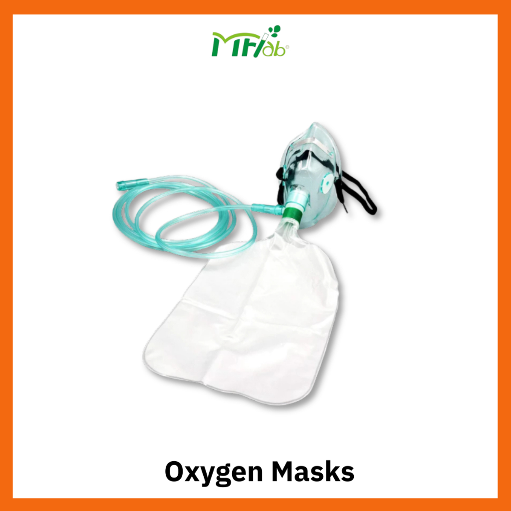 MFlab Oxygen Masks with Reservoir Bags for Single Use [Sterile] หน้ากาก ...