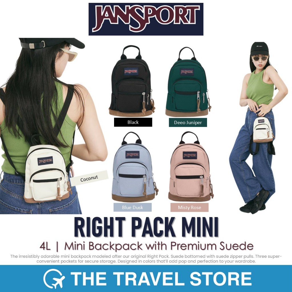 JANSPORT Right Pack Mini 4L | Mini Backpack with Premium Suede กระเป๋า ...