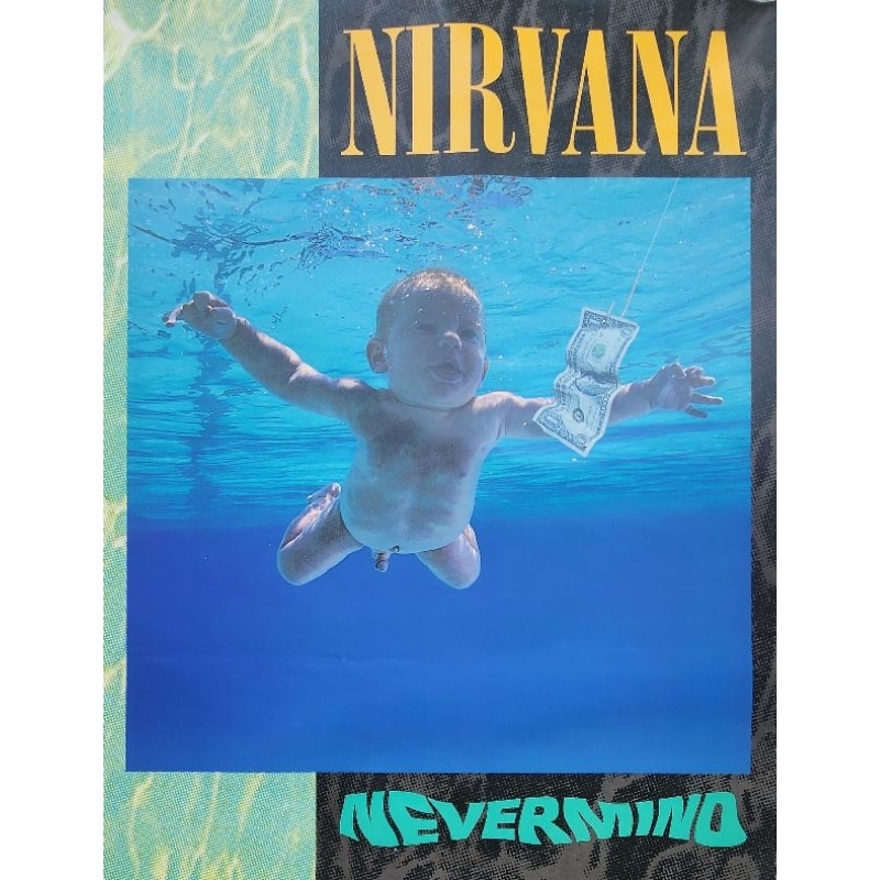 Kurt Cobain Nirvana Nevermind promo poster โปสเตอร์ original 1991 Made ...