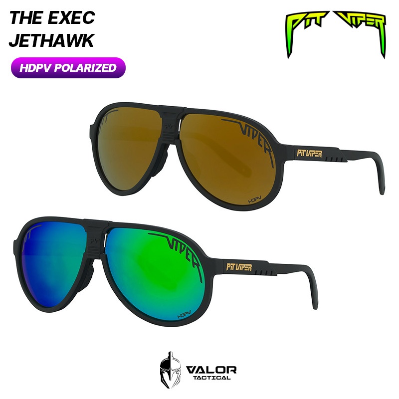 Lunettes De Soleil Rabattables Pit Viper The Exec - Verres Polarisés HDPV Or Iridium - Look Sport Et Urbain