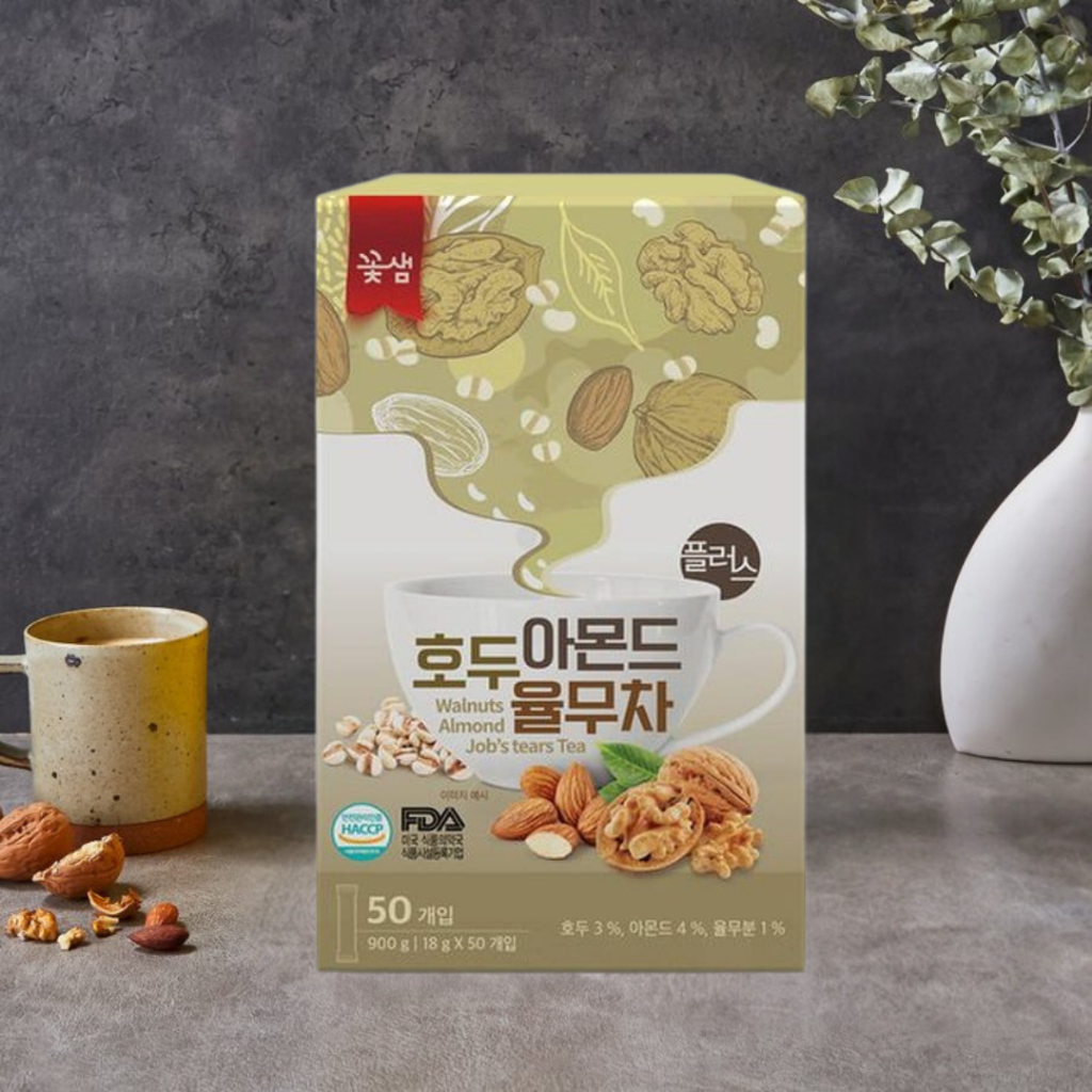 เครื่องดื่ม Walnut Almond Job’s Tears Tea รวมธัญพืช ถั่ววอลนัท อัลมอนด์ ...