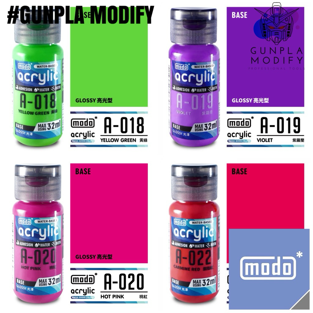 MODO WATER-BASED COLOR สีอะคริลิคสูตรน้ำ ชนิดเงา ขนาด 30 ml | Shopee ...