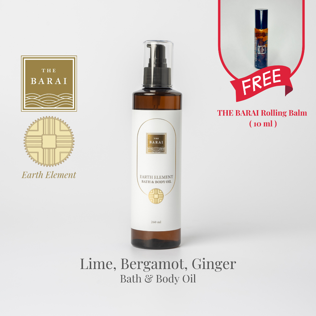 THE BARAI Earth Element Bath & Body Oil 260ml เดอะ บาราย ออยล์อาบน้ำและ ...