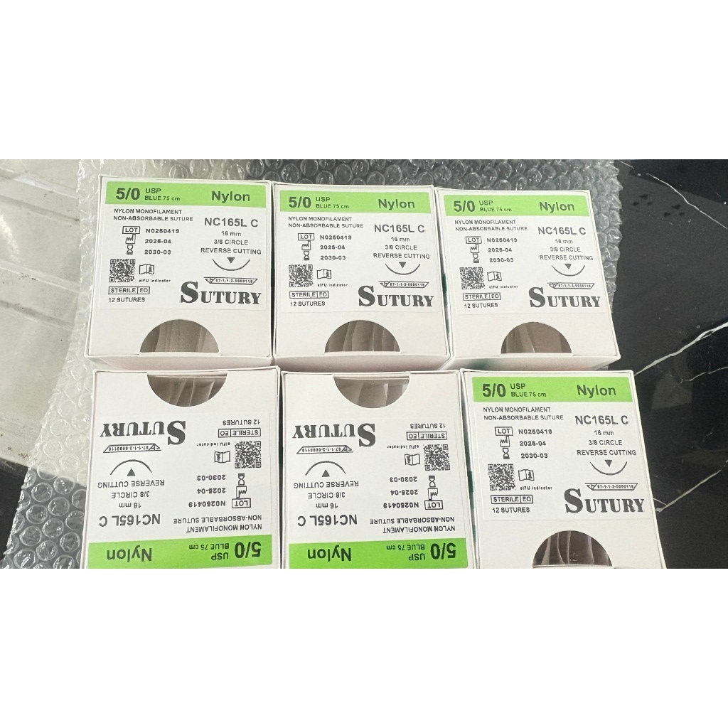 ไหม Nylon SUTURY Surgical Sutures 1 Doz/box. (12 Pcs/Box) | Shopee Thailand