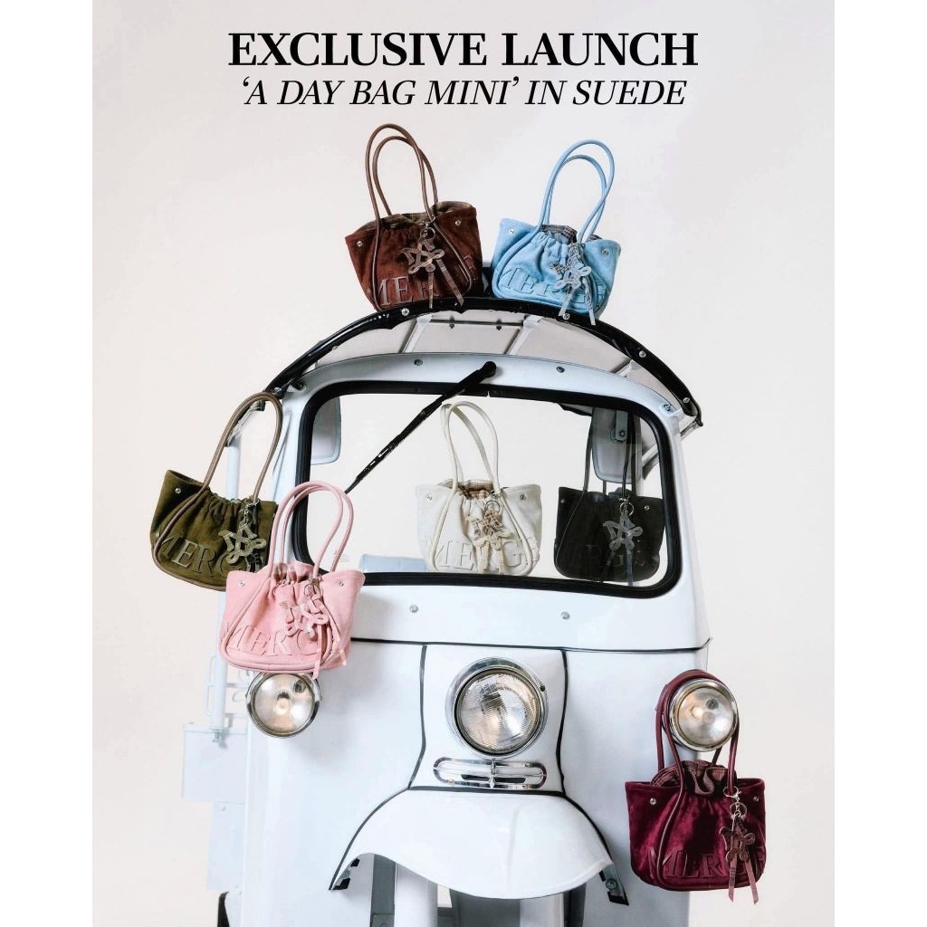 Merge Official - A Day Bag Mini in suede รอบกดออนไลน์ | Shopee Thailand