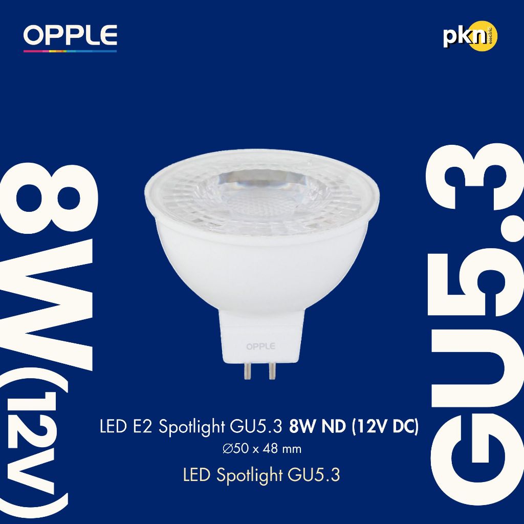 OPPLE | หลอดไฟ LED MR16 ขั้ว GU5.3 4.5-8W 3 สี ประกัน 2 ปี 20000 ชม ...