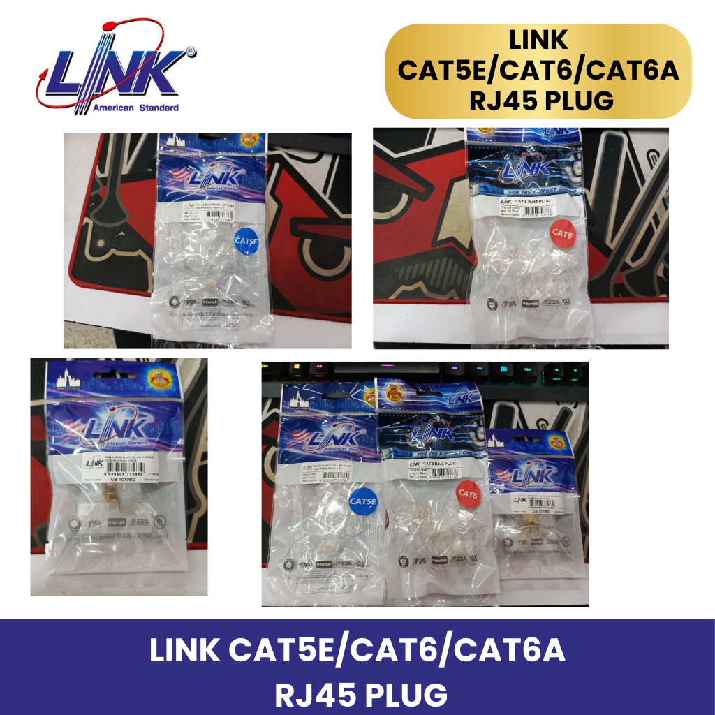 LINK CAT5E/CAT6/CAT6A RJ45 PLUG หัว RJ45 จากทาง LINK | Shopee Thailand