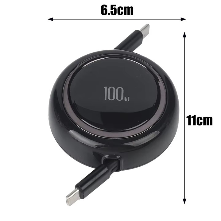สายชาร์จเร็ว 100W แบบยืดหด ความยาว 1.0 เมตร High Speed 100W Fast ...